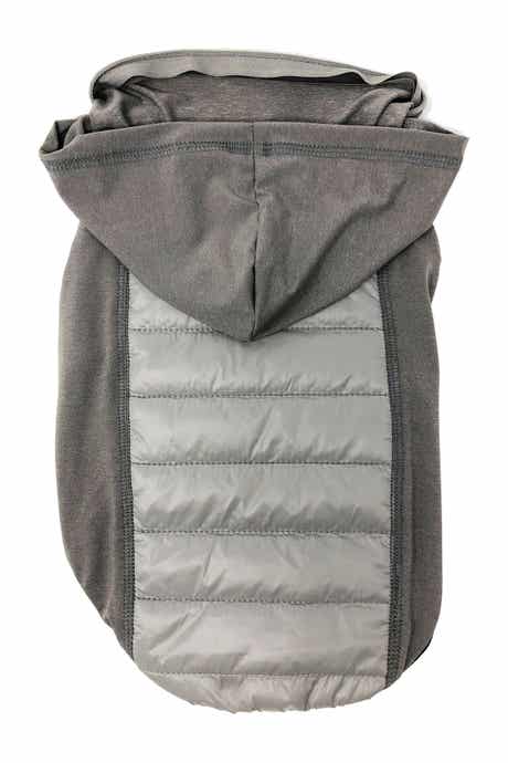 PET LIFE 'Apex' Lightweight Hybrid 4-Season Stretch & Quick-Dry Dog Coat w/ Pop out Hood - Medium