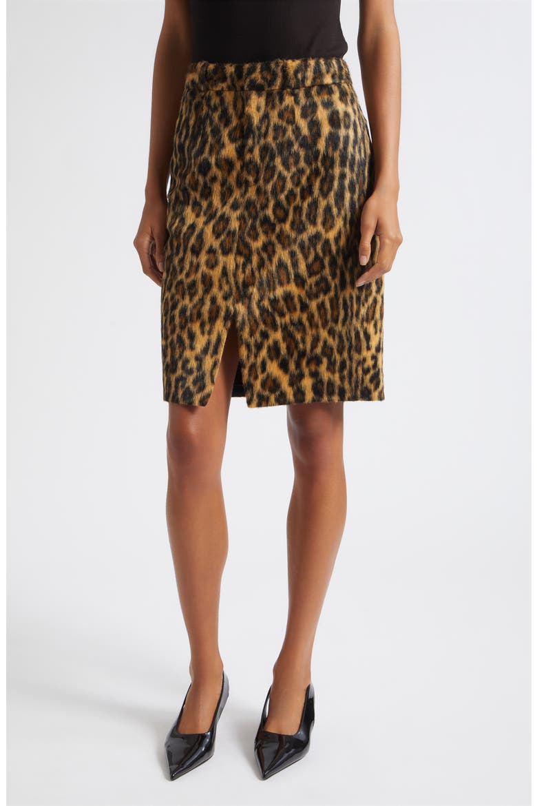 Noelle Faux Fur Pencil Skirt, Main, color, MULTI