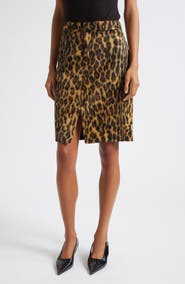 Toccin Noelle Faux Fur Pencil Skirt