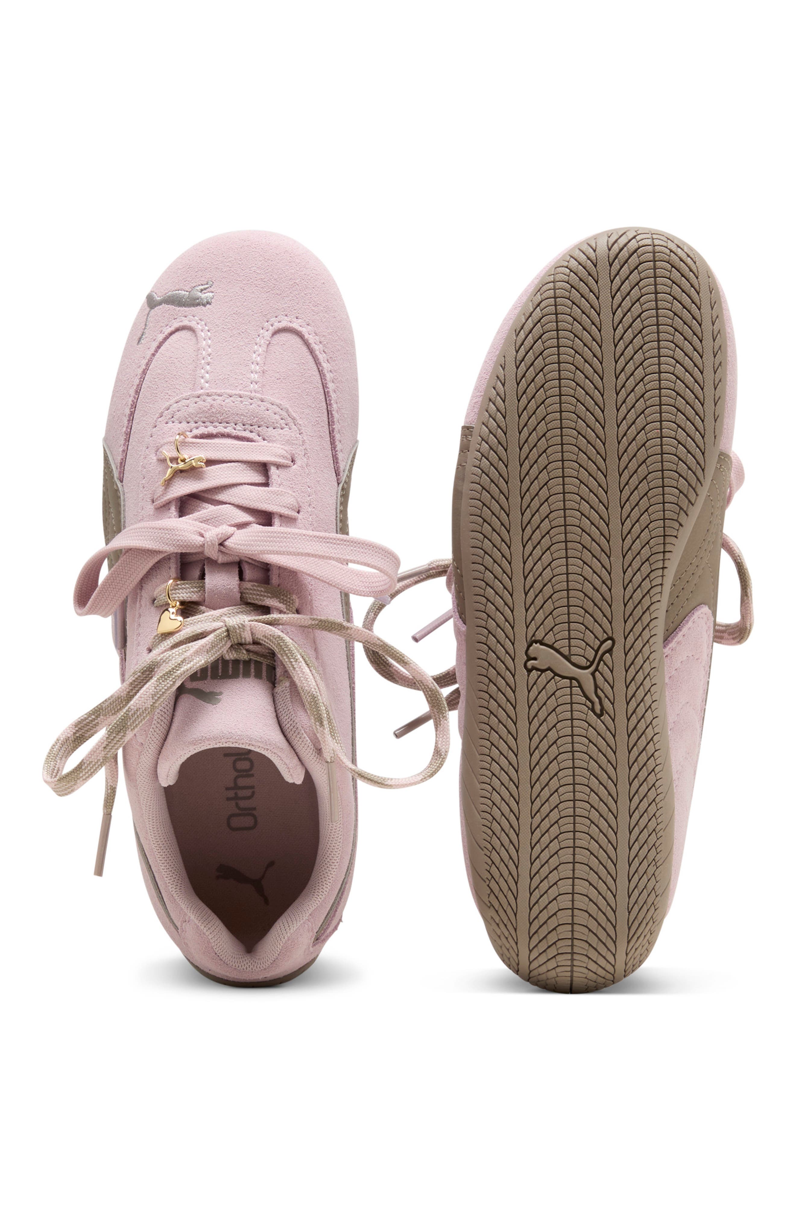 Kids' Speedcat Charmies Sneaker, Alternate, color, MISTY PINK/ MOUSE GRAY