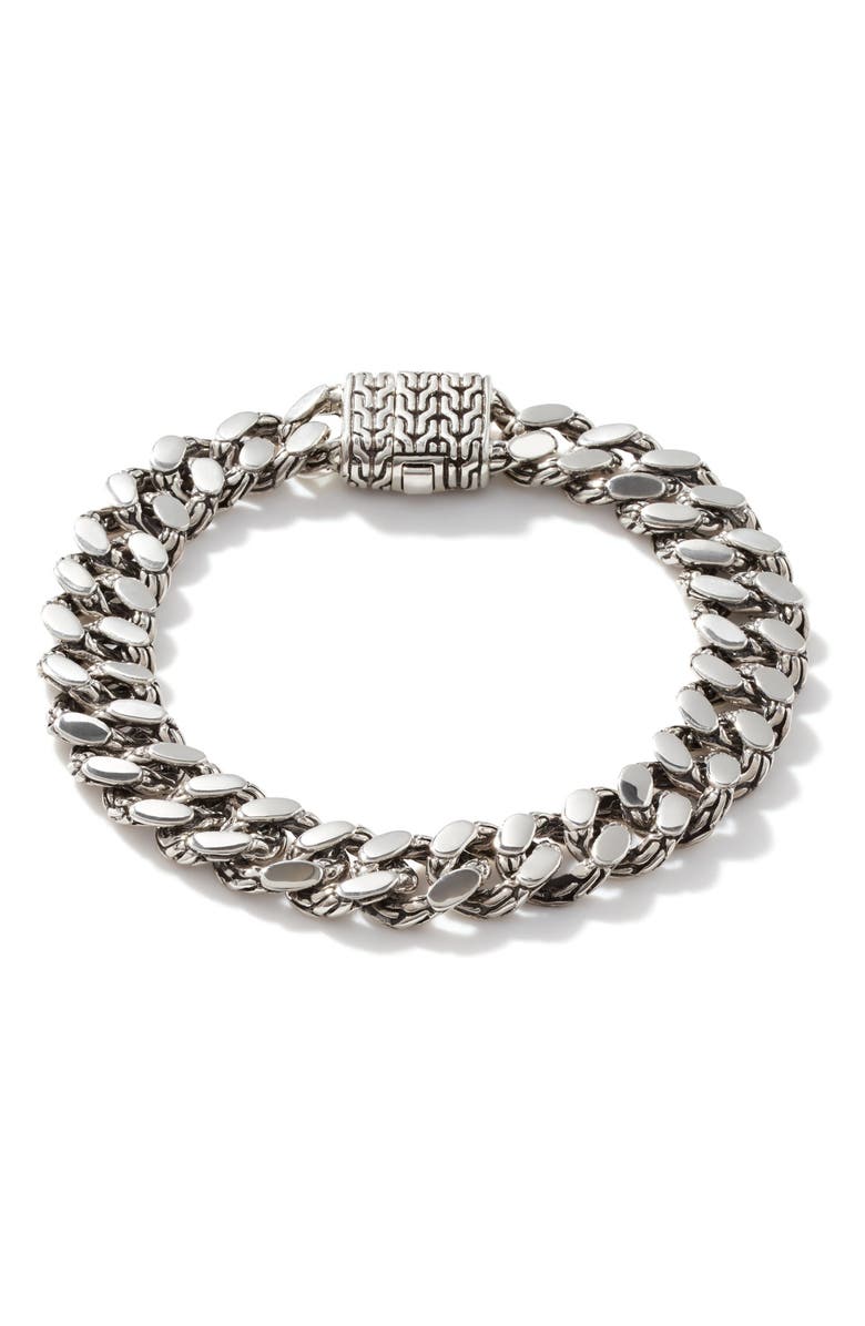 John Hardy Men's Classic Chain Curb Bracelet, Alternate, color, Silver