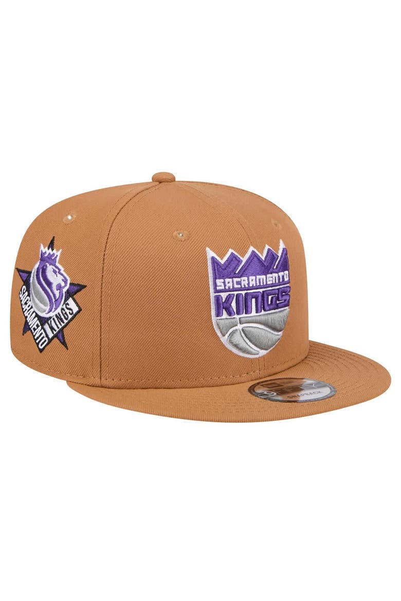 Men's New Era Tan Sacramento Kings Color Pack 9FIFTY Snapback Hat, Main, color, Tan