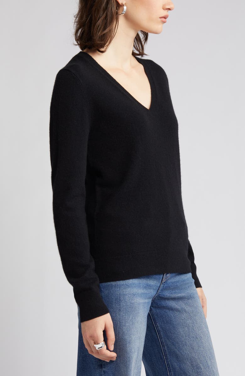 Nordstrom Cashmere V-Neck Sweater, Alternate, color,