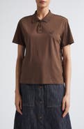 Moncler Pleated Back Mixed Media Polo