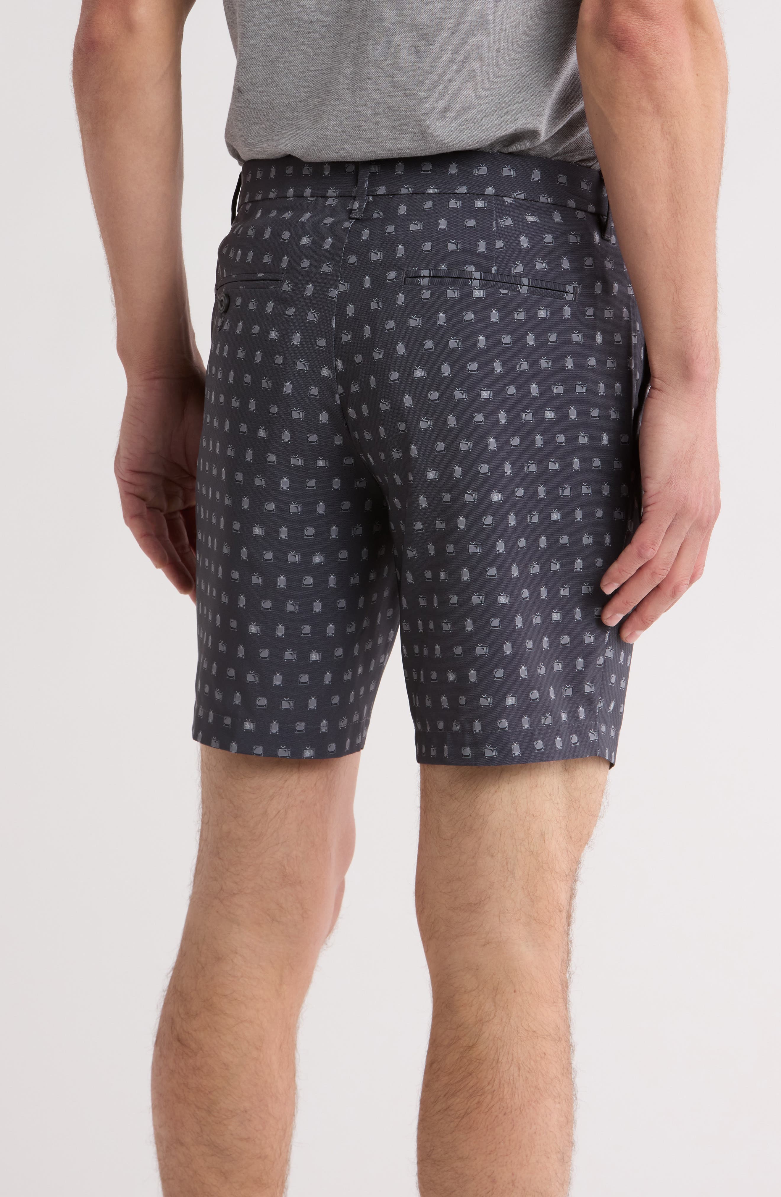 TV Print Stretch Twill Golf Shorts - image 2