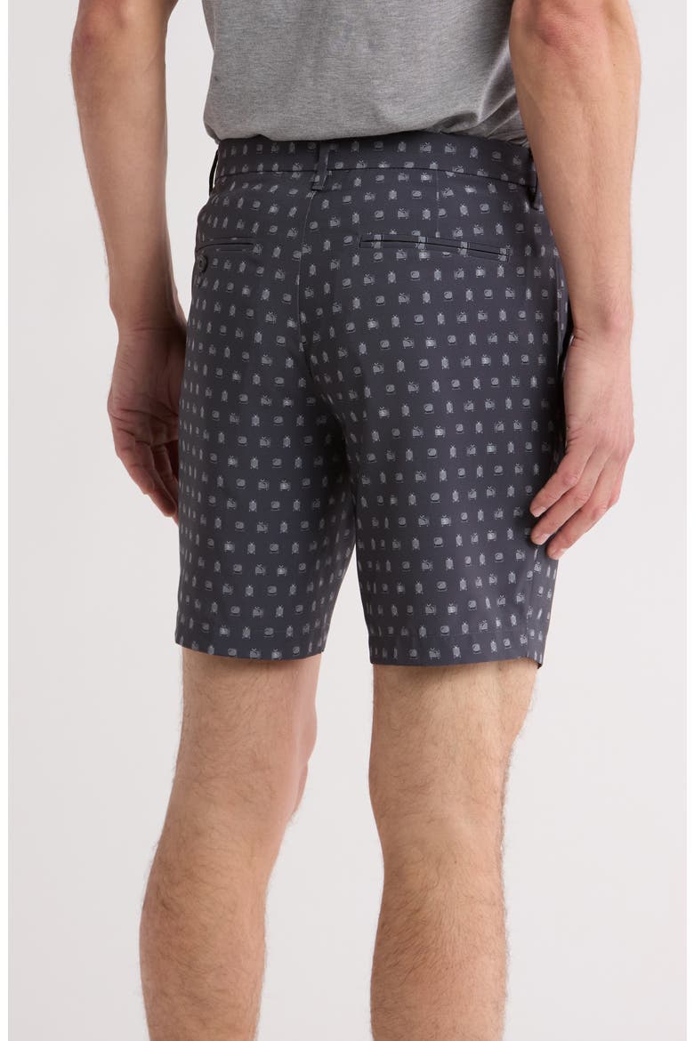 TV Print Stretch Twill Golf Shorts, Alternate, color, CAVIAR