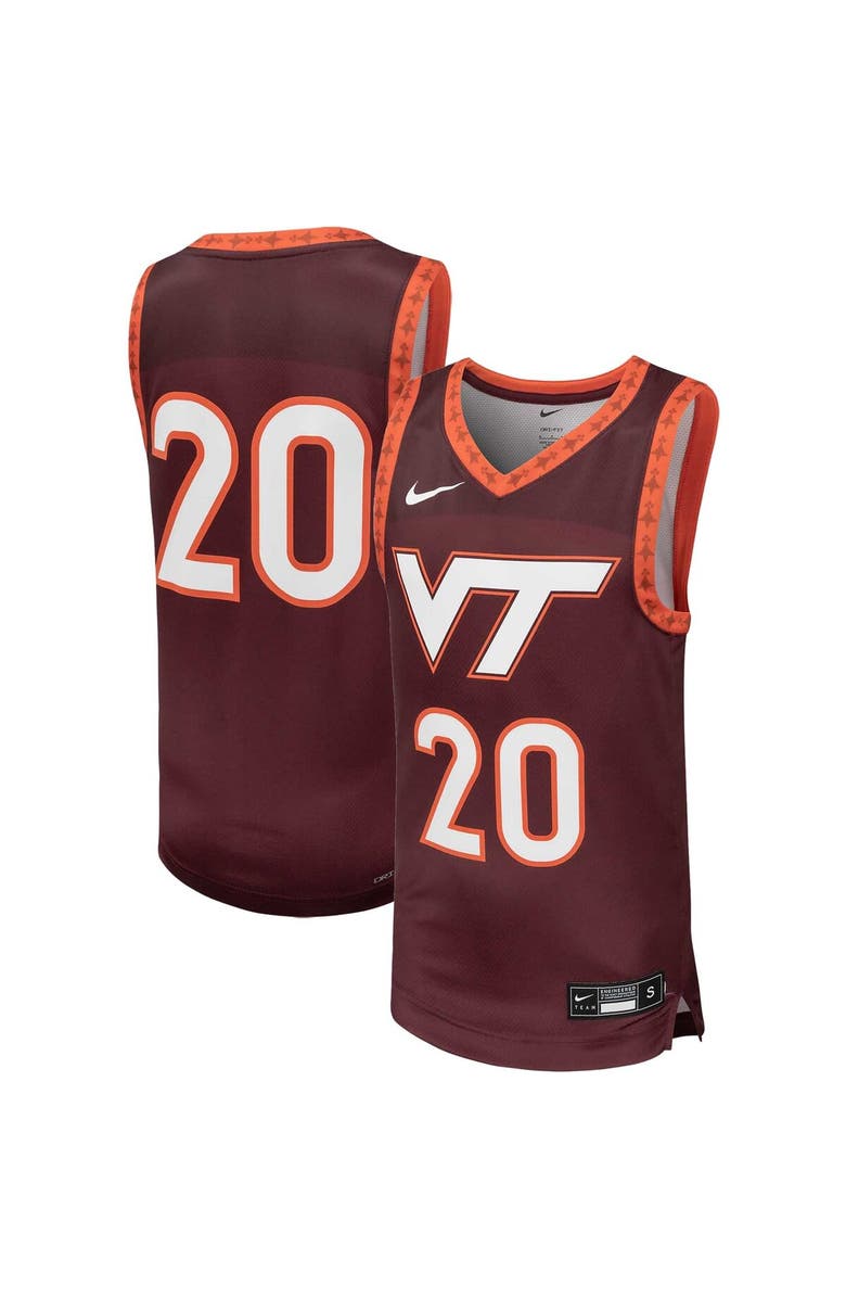 Nike Youth Nike #20 Maroon Virginia Tech Hokies Team Replica Basketball Jersey, Main, color, Maroon