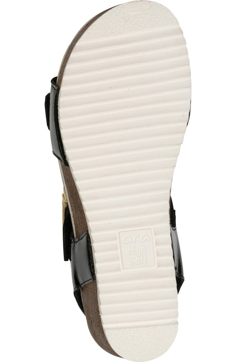 ara Nova Slingback Platform Wedge Sandal, Alternate, color, Black