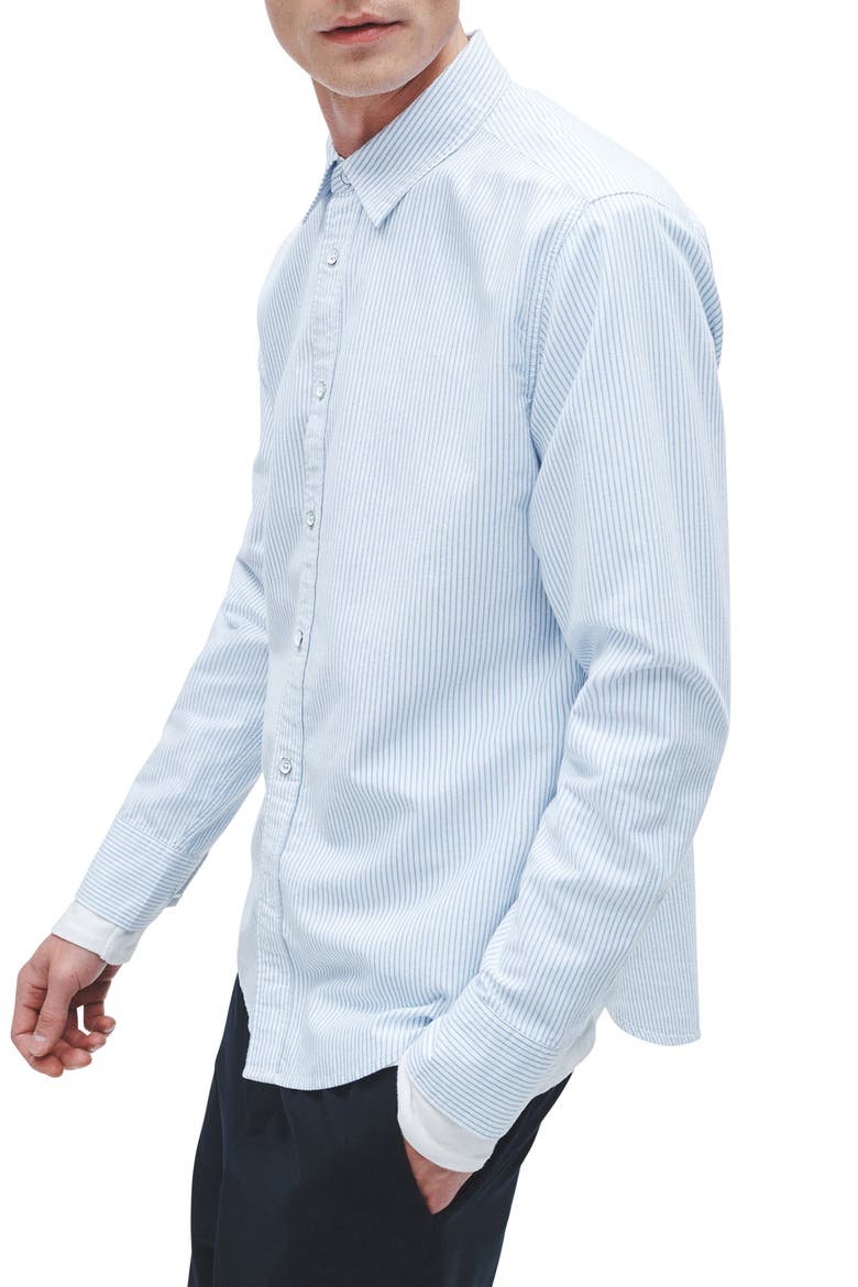 Tomlin Stripe Cotton Button-Up Shirt, Alternate, color, LTBLUE STR