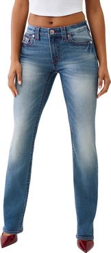 True Religion Billie Mid Rise Straight Leg Jeans