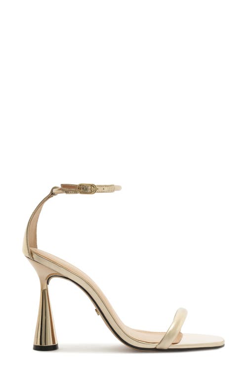 Arezzo Lea Ankle Strap Sandal In Gold