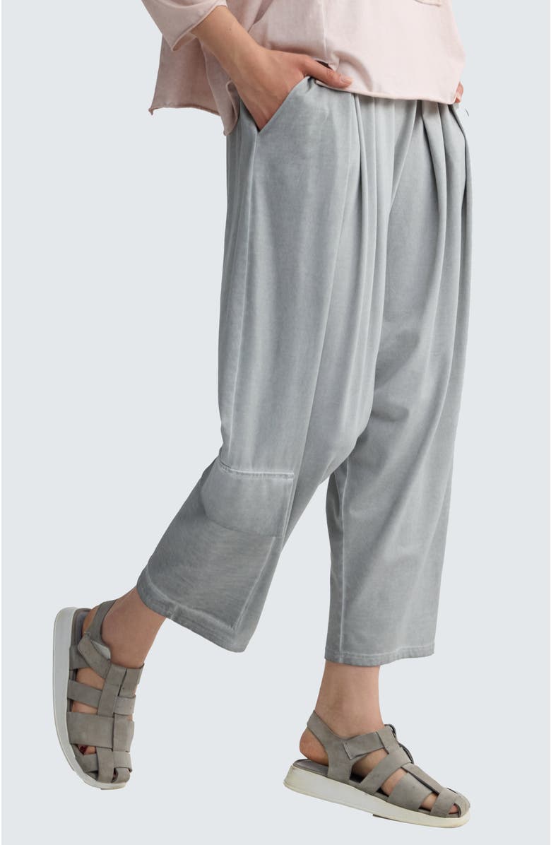 LUUKAA Liore Garment-Dyed V-Shape Pants, Alternate, color, Ash Grey