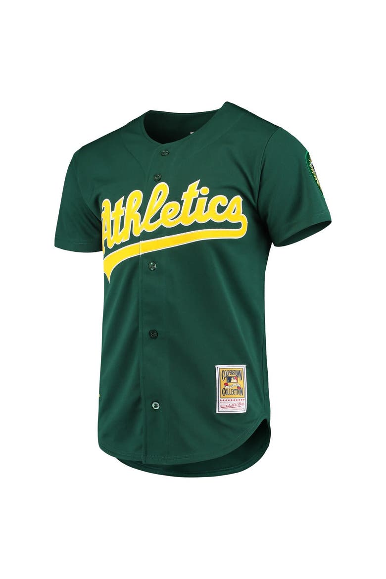 Men's Mitchell & Ness Mark McGwire Green Oakland Athletics 1997 Cooperstown Collection Authentic Jersey, Alternate, color, Green