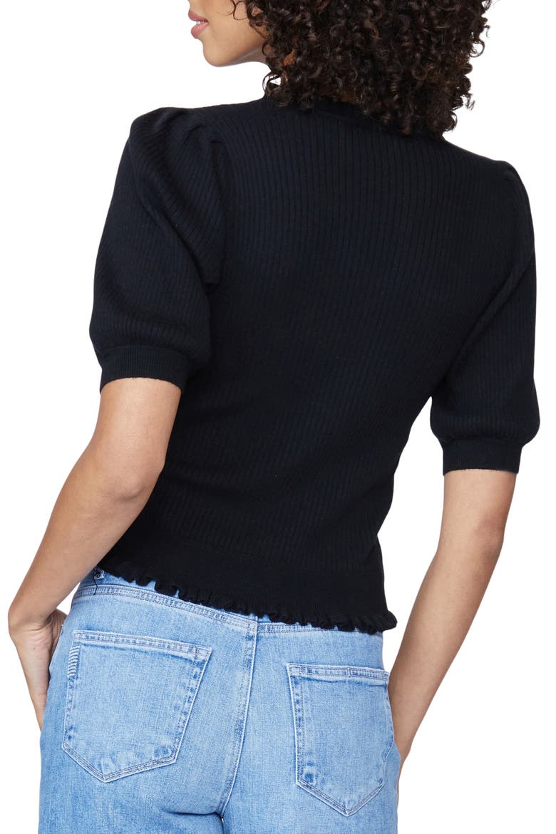 Tasha Ribbed Cardigan, Alternate, color, BLACK