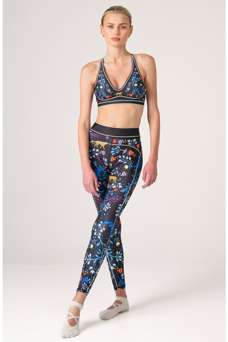 Amazon Rainforest High-Waisted Leggings, Alternate, color, Blue