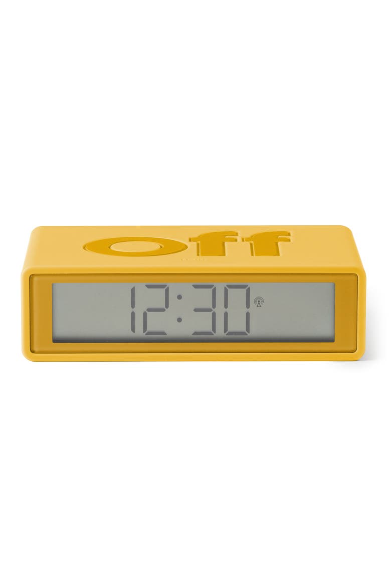 Flip+ LCD Alarm Clock, Main, color, YELLOW