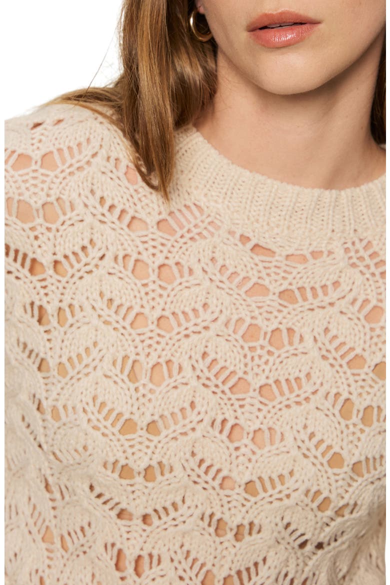Boheme Open Stitch Sweater, Alternate, color, LIGHT OAT