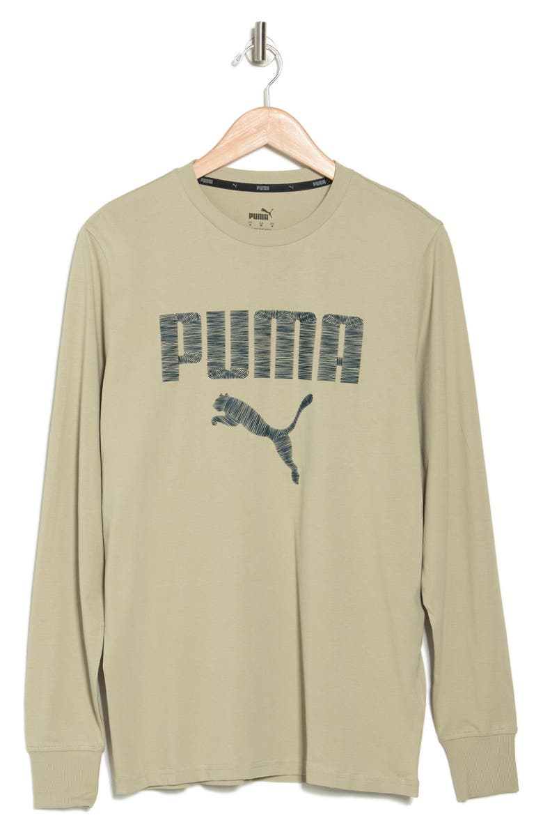 PUMA Logo Long Sleeve T-Shirt, Alternate, color,