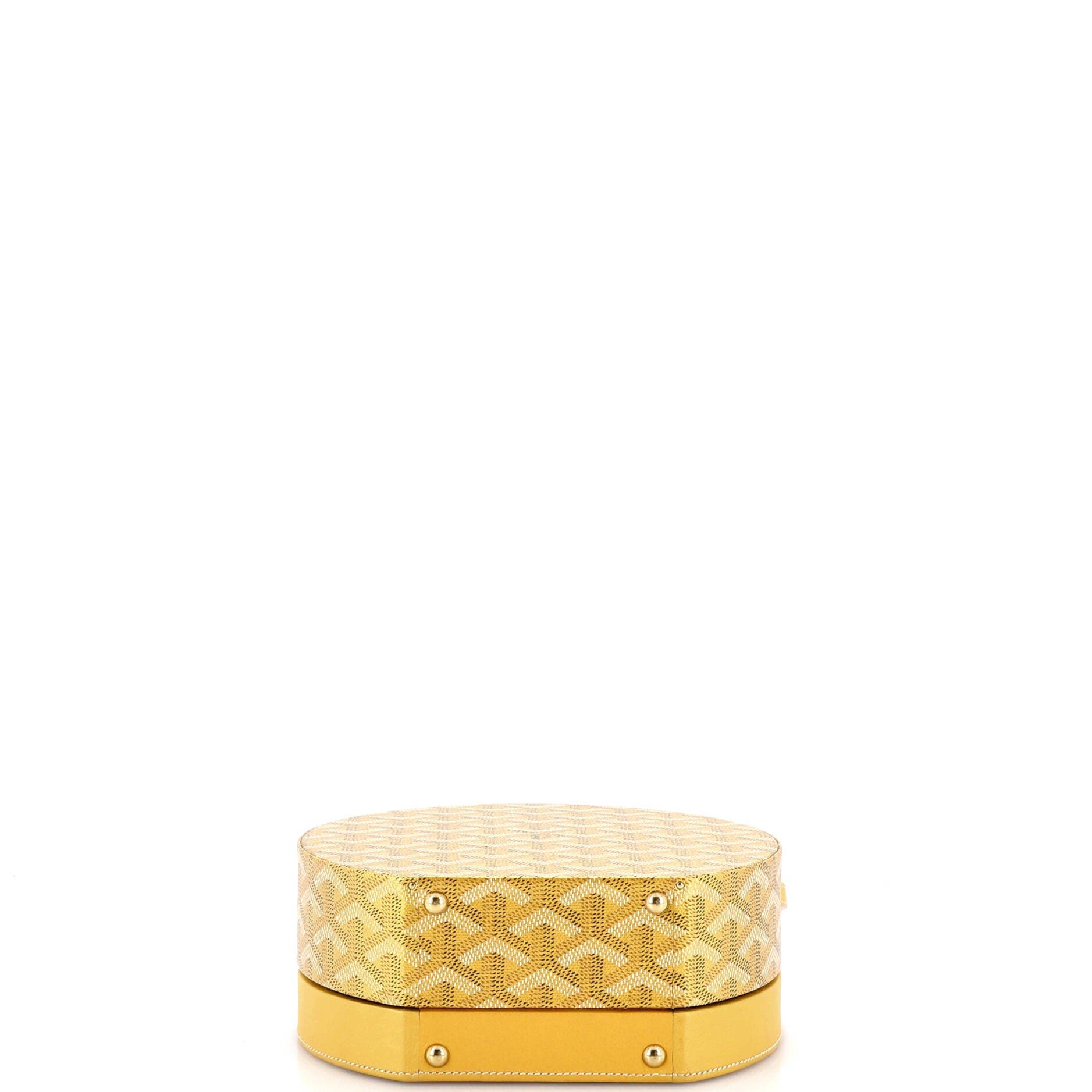 Pre-Owned Goyard Alto Hatbox Bag Coated Canvas, Alternate, color, Yellow