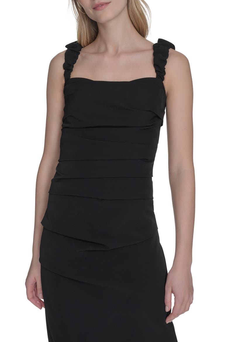 Laguna Ruched Sheath Gown, Alternate, color, BLACK