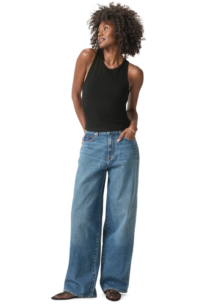 Splendid Supersoft Rib Tank, Alternate, color, Black