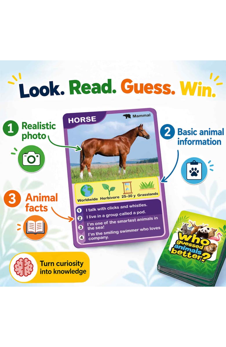 Quokka Who Guess It Better Visual Clue Card Game Collection, Alternate, color, Animals 2
