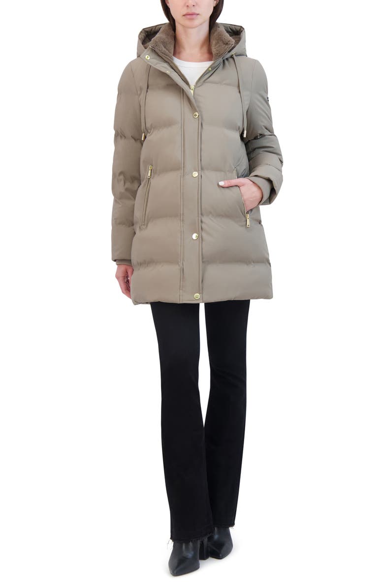 Laundry by Shelli Segal Non Quilted Jacket, Alternate, color, Mink