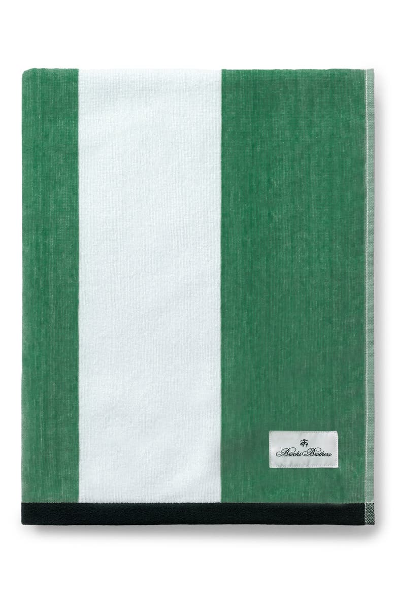 Stripe Beach Towel, Main, color, GREEN