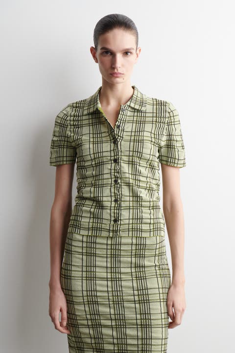 Checked Cotton-Jacquard Shirt