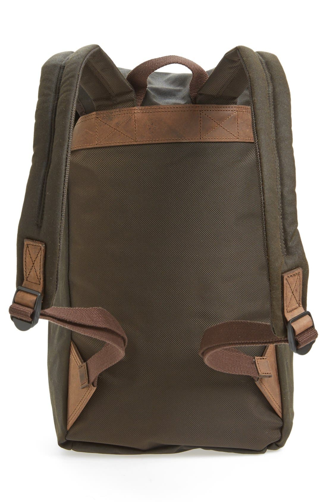 Barbour Waxed Canvas Backpack, Alternate, color, 