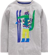 Mini Boden Kids' Crocodile Graphic T-Shirt