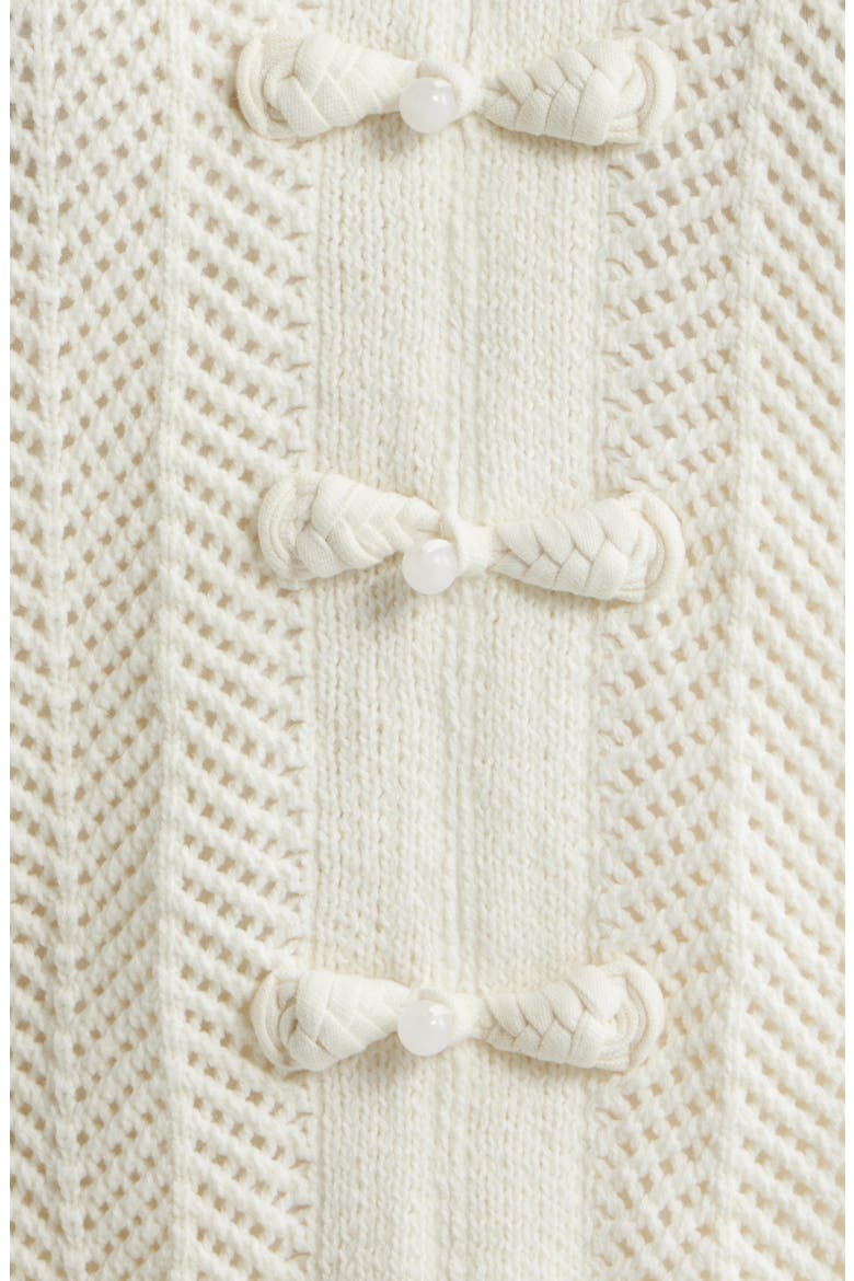 The Billie Bow Cardigan, Alternate, color, SKY WHITE
