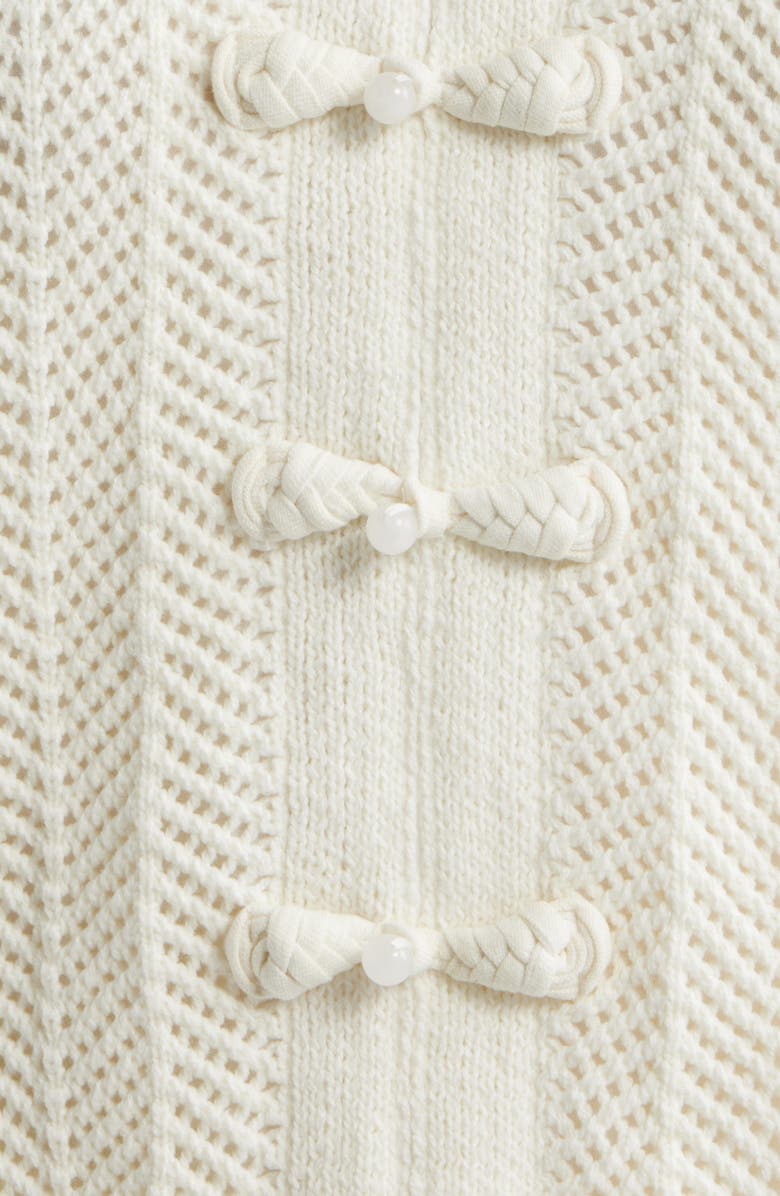 Elie Tahari The Billie Bow Cardigan, Alternate, color, Sky White