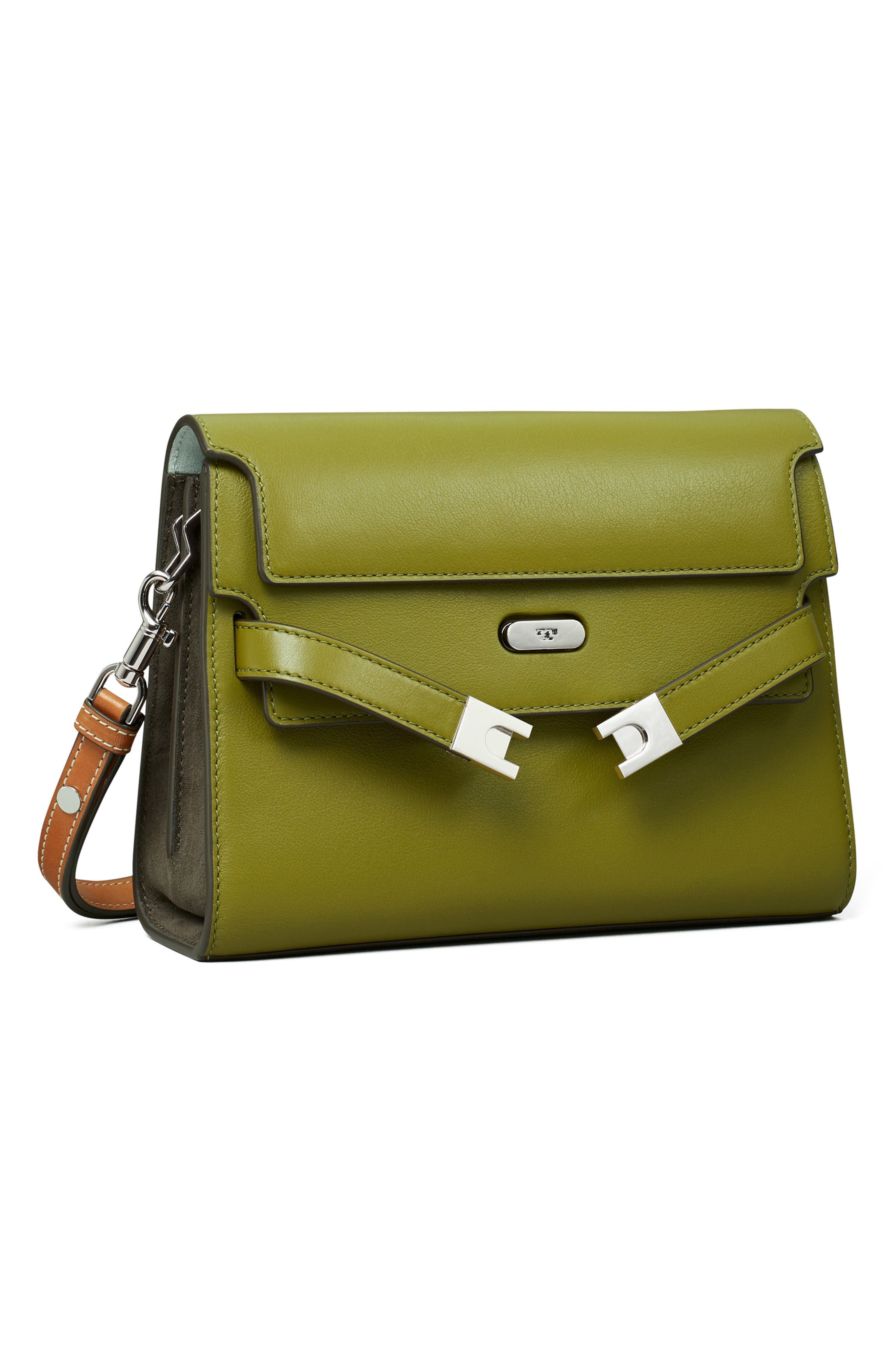 Tory Burch Lee Radziwill Leather Shoulder Bag, Alternate, color, 