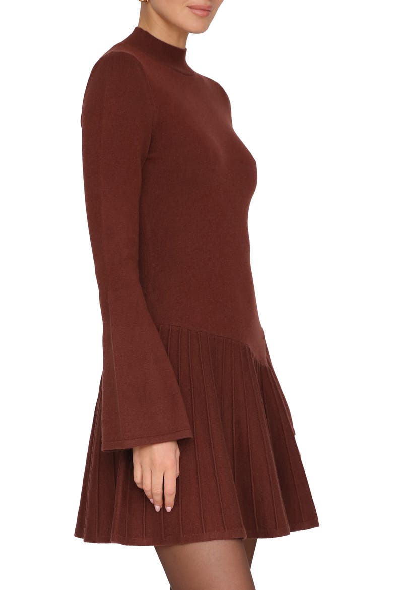 Long Sleeve Sweater Dress, Alternate, color, RUST