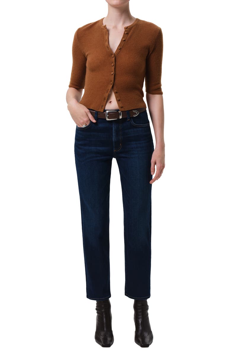 Citizens of Humanity Caia High Waist Ankle Straight Leg Jeans, Alternate, color, Dakota Medium Indigo