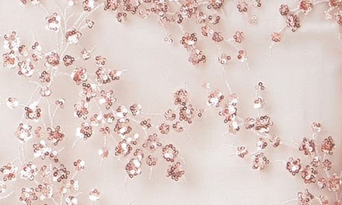 Endless Rose Long Sleeve Sequin Minidress In Champagne