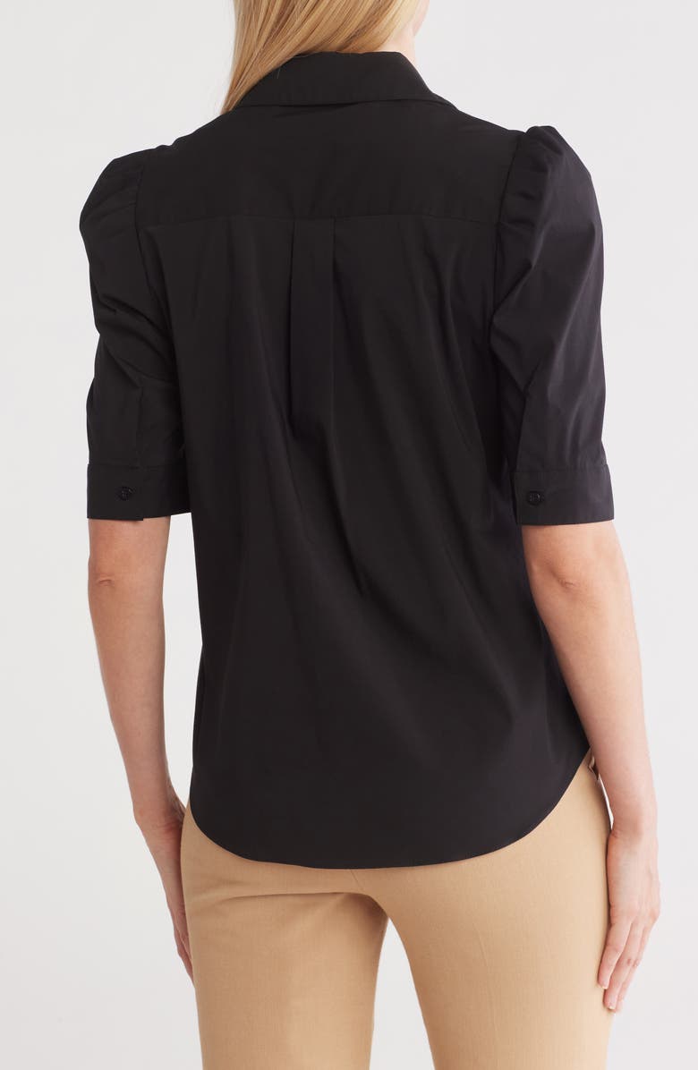 T Tahari Elbow Sleeve Button Down Blouse, Alternate, color,