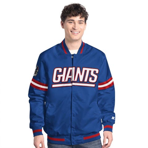 Men's Starter  Royal New York Giants Scout Full-Snap Varsity Jacket