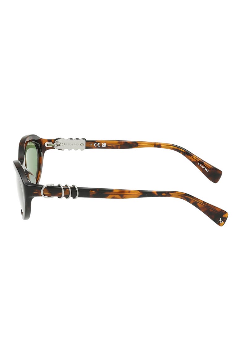 52mm Oval Sunglasses, Alternate, color, BROWN CRYSTAL TORT/ GREEN