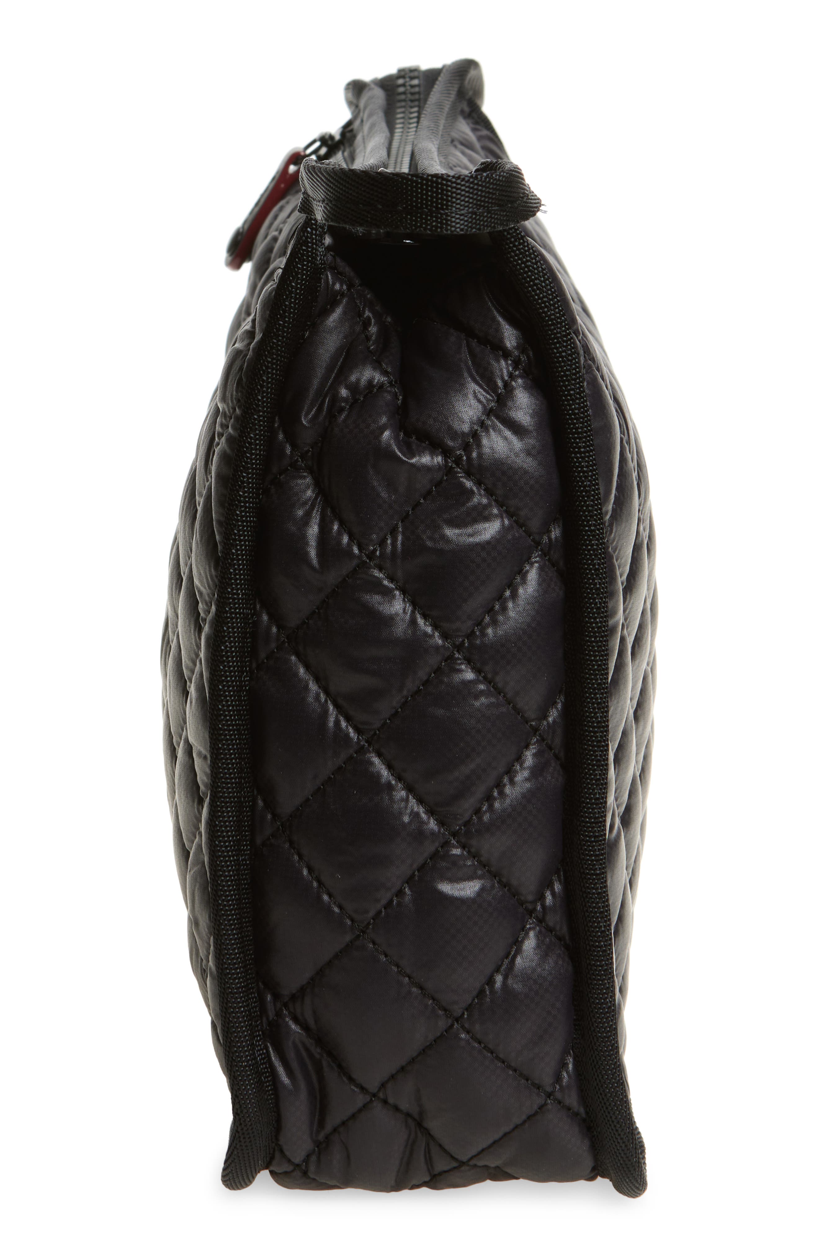 MZ Wallace Metro Quilted Nylon Clutch, Alternate, color, Black