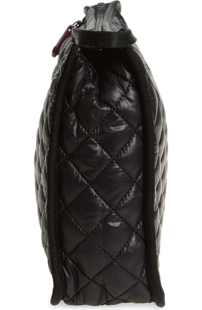 MZ Wallace Metro Quilted Nylon Clutch, Alternate, color, Black