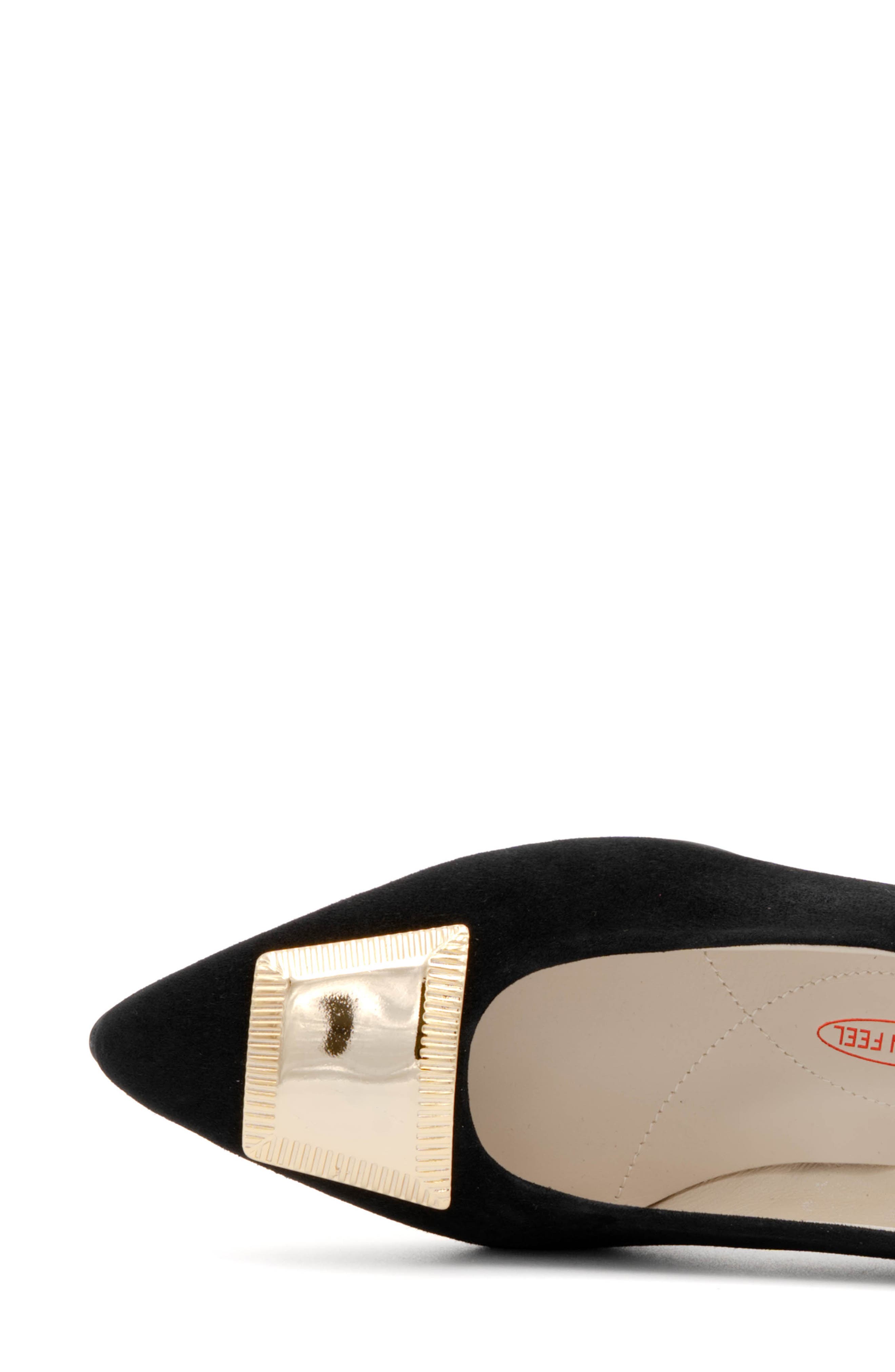 Amalfi by Rangoni Piramide Pointed Toe Pump, Alternate, color, Black Cashmer Gold Ornament