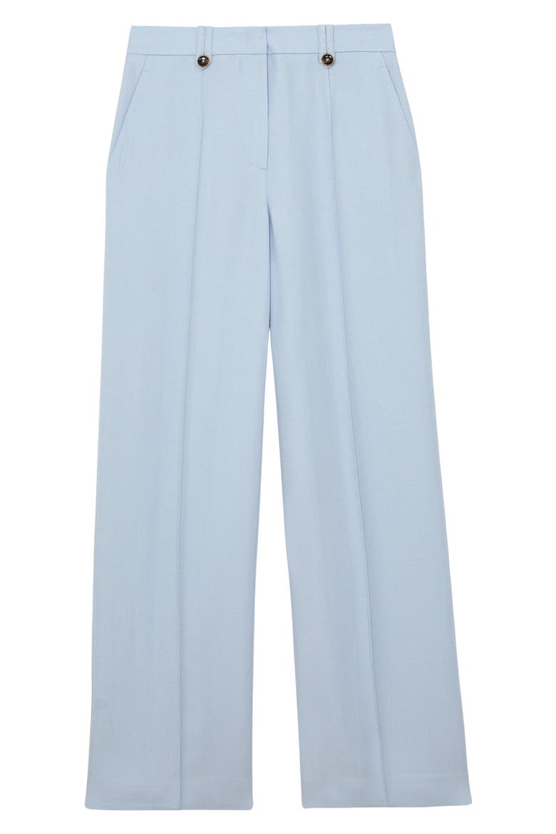 Magda Pleated Flared Pants, Alternate, color, BLUE