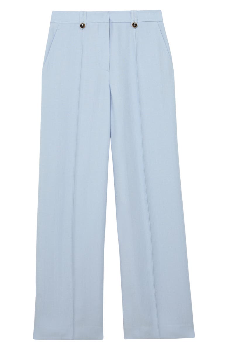 Reiss Magda Pleated Flared Pants, Alternate, color, Blue