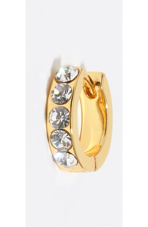 Bimba Y Lola Mini Hoop Earrings With Crystals In Gold