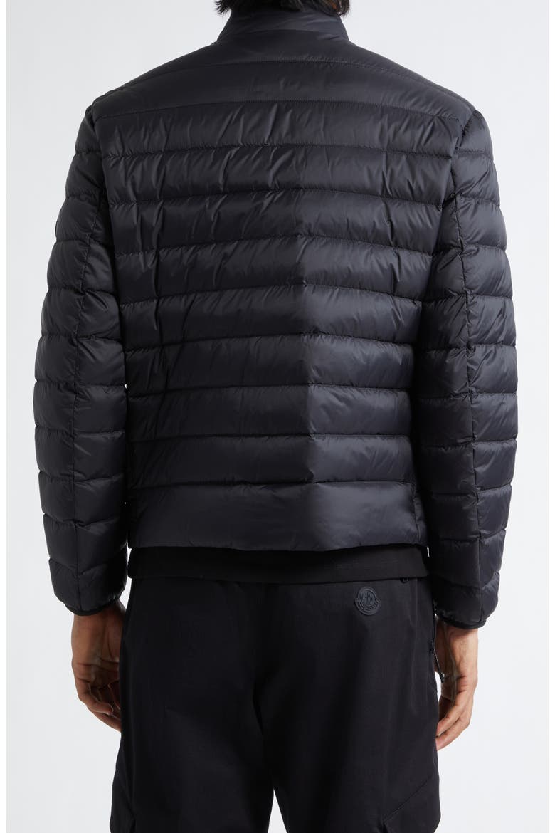 Mackinac Diagonal Quilted Down Moto Jacket, Alternate, color, BLACK
