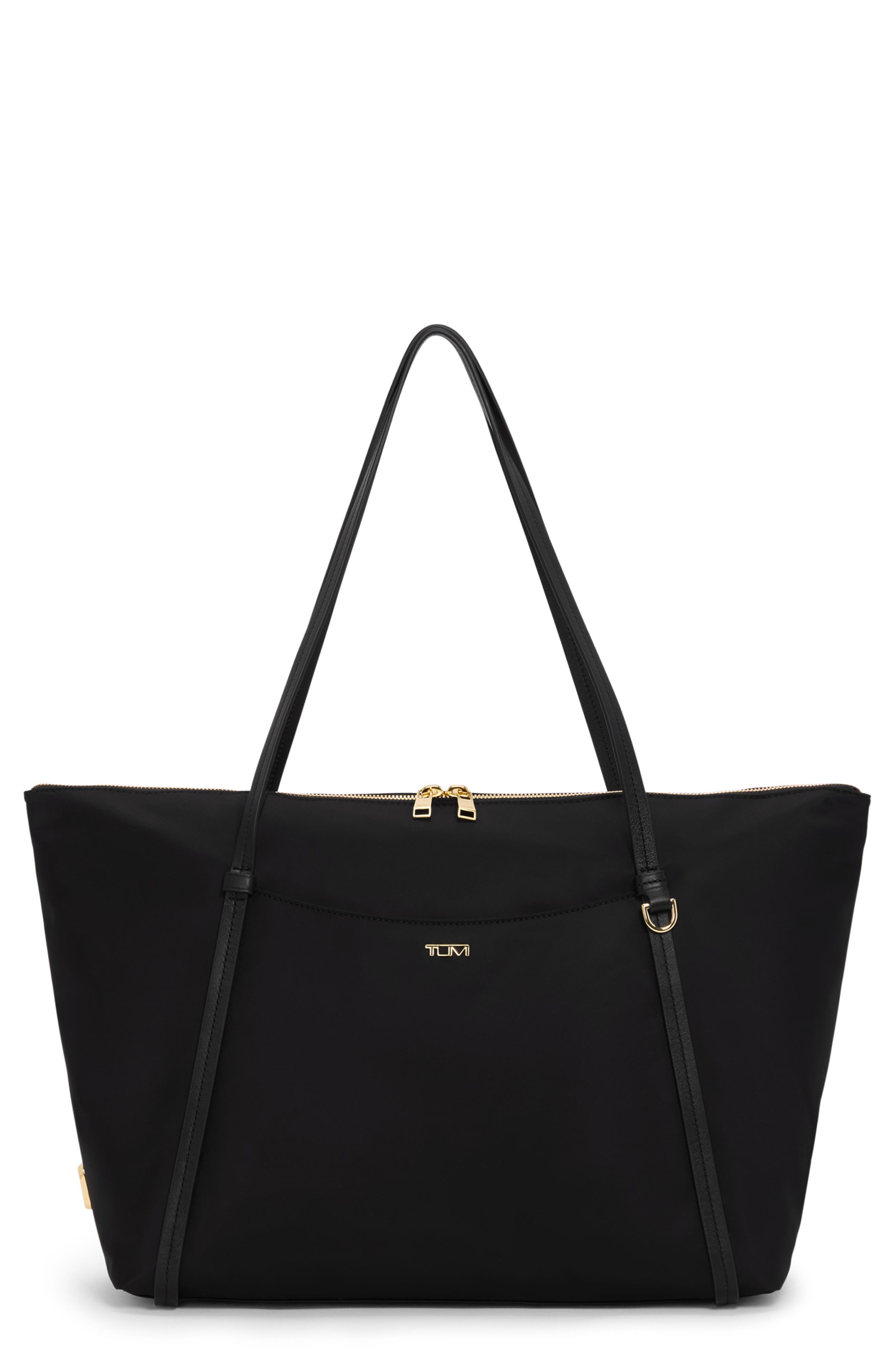 TUMI Q Tote, Main, color, Black/ Gold