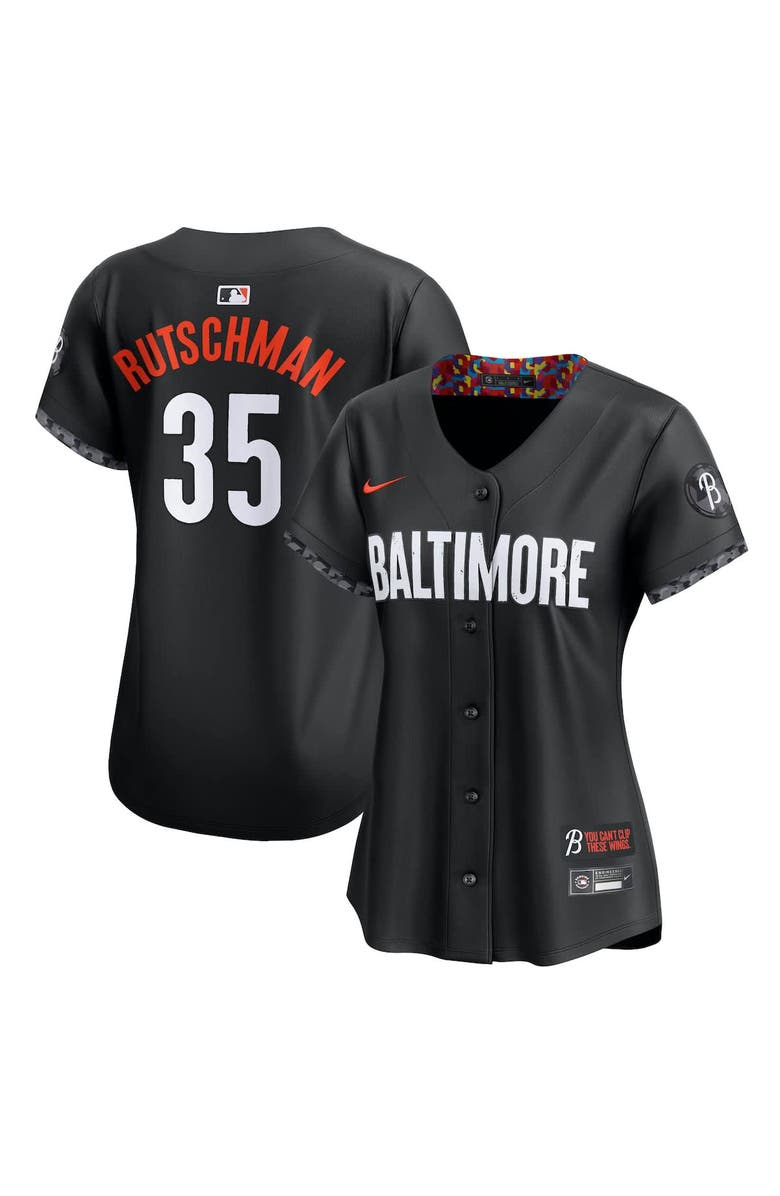 Nike Women's Nike Adley Rutschman Black Baltimore Orioles City Connect Limited Jersey, Main, color, Black