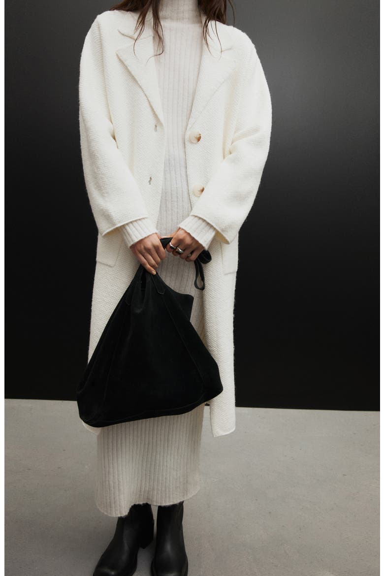 Longline Sweater Coat, Alternate, color, ECRU